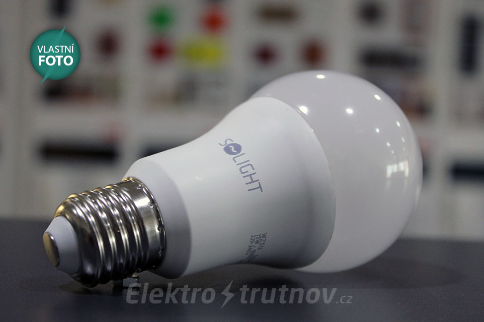 SOLIGHT LED žárovka 15W 1220lm E27 230V DW - denní bílá (4000k), náhrada za 85W